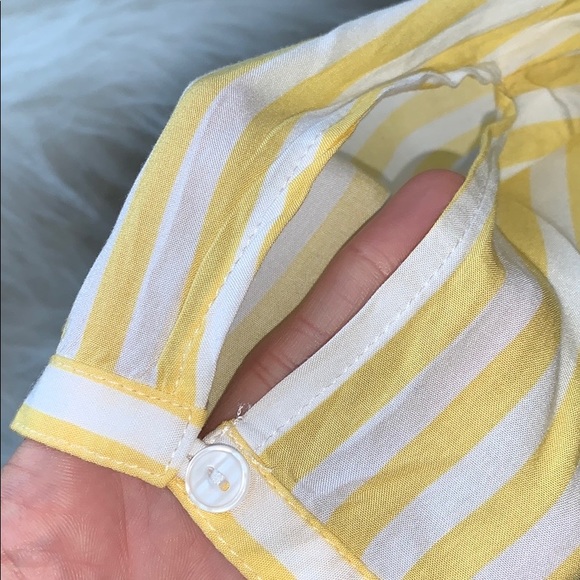 Jak & Rae Yellow/Wht Striped Button Front Size S - Picture 6 of 7